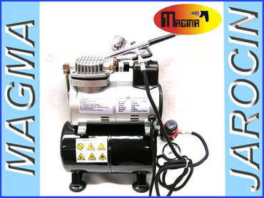 Kompresor modelarski zestaw z aerografem TG130 TG-130 zdjęcie nr 4