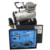 Aerograf AB-130K AB130K AB 130K kompresor z butlą zestaw malarski mini