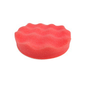 Gąbka polerska tarcze 125 125x45 czerwona falowana