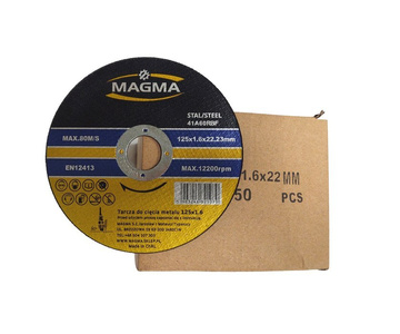 Tarcza do cięcia stali metalu 125x1,6 tarcze Magma pakiet 10 sztuk zdjęcie nr 4