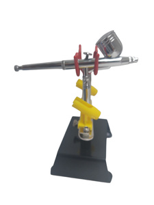 AEROGRAF AB130 Z DYSZĄ 0,2, 0,3 + MINI KOMPRESOR 4BAR + STOJAK AB-130 AB 130 zdjęcie nr 11