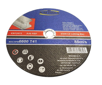 Tarcza tarcze do cięcia stali, metalu 230x1,8 marki AJM TOOLS zdjęcie nr 2