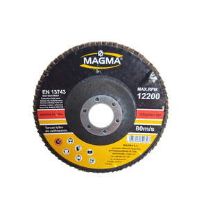 Zestaw 10 sztuk tarcz tarcze do metalu szlifowania lamelka listkowa 125mm gr36 P36 Magma Tarcza lamelkowa Elektrokorund płytkowa płytkowe zdjęcie nr 2