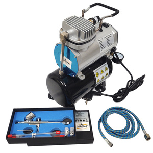 Aerograf AB-130 AB130 AB 130 z dyszą 0,2; 0,3; 0,5 + kompresor z butlą mini pompa powietrza sprężarka z kompresorem zdjęcie nr 2