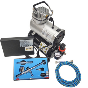 Aerograf AB130 z dyszą 0,2 I 0,3 + kompresor z butlą mini pompa powietrza sprężarka z kompresorem AB-130 AB 130 zdjęcie nr 14