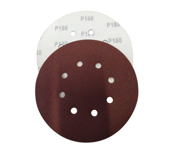 Krążki ścierne 180 mm papier na rzep gr. 100 z otworami 100 szt ścierny krążek samoprzylepne otwory 110mm zdjęcie nr 1