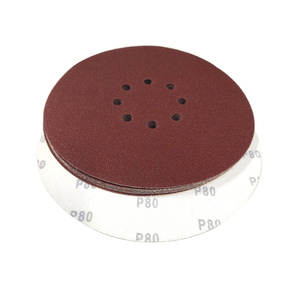 Krążki ścierne 225mm papier na rzep gr. 36 z otworami 10 szt ścierny krążek samoprzylepne zdjęcie nr 2