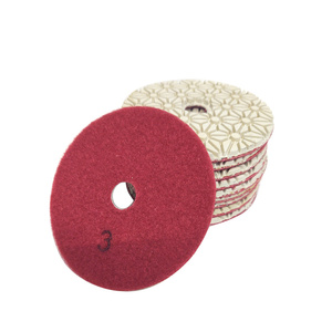 Tarcza diamentowa rzepik na mokro 100 mm #3 kwiatek szlifowania gres gresu kamień granit poler polerowania polerska dysk polerski zdjęcie nr 2