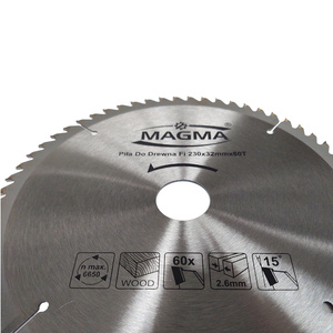 Piła tarcza tarcze do cięcia drewna 230 mm 60t z widią 230x32 mm x 60 zębów widiowa Magma 230x32x60t red 30 mm 25,4 mm 22,23 mm 20 mm 230x30 230x25,4 230x22,23 zdjęcie nr 3