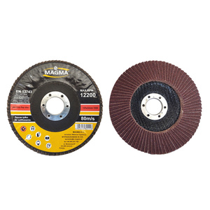 Zestaw 10 sztuk tarcz tarcze do metalu szlifowania lamelka listkowa 125mm gr100 P100 Magma Tarcza lamelkowa Elektrokorund płytkowa płytkowe 80 listków zdjęcie nr 3