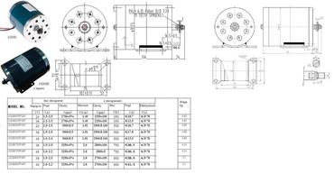 Silnik elektryczny 24V 500W 1020 nowy electric motor brushed zdjęcie nr 7