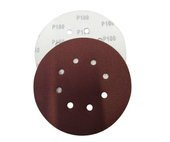 Krążki ścierne 180 mm papier na rzep gr. 100 z otworami 10 szt ścierny krążek samoprzylepne otwory 110mm