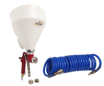 Pistolet do tynków plastik + zawór z dyszami , 4.0 6.0 8.0 FR-301 + wąż 8x12 15mb zdjęcie nr 3