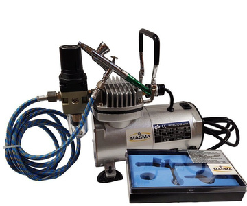 Zestaw do aerografii mini kompresor 20C aerograf AB-209 AB209 AB 209 + zawór 1/8 zdjęcie nr 4