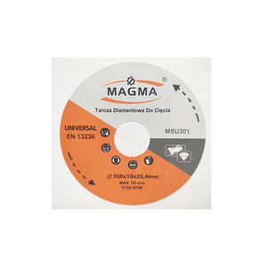 Tarcza diamentowa segmentowa do cięcia betonu 300x25,4mm MSU301 universal Magma MSU 300x25,4 300 x 25,4 300x25,4mm zdjęcie nr 6