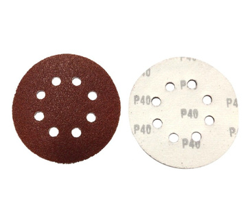 Krążki ścierne 125mm papier na rzep gr. 40 z otworami 100szt ścierny krążek samoprzylepne zdjęcie nr 2