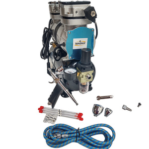 Aerograf AB116K 4 dysze z kompresorem dwutłokowym do malowania 30T zestaw lakierniczy AB-116K zdjęcie nr 8