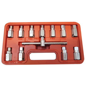 Klucze do korków do oleju 12 cz. zestaw kluczy samochodowe Set Combination Socket Wrench Tools Set 1/2"&1/4" 12 elementów C1006 LT-A1151 1001C YC-02037 zdjęcie nr 18