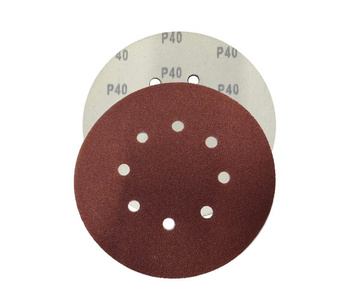 Krążki ścierne 180 mm papier na rzep gr. 240 z otworami 100 szt ścierny krążek samoprzylepne  zdjęcie nr 1