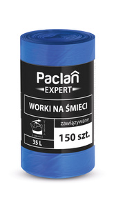 Worki na śmieci 35l 900 szt Paclan Expert zawiązywane mocne nie pękające 6 rolek zdjęcie nr 2