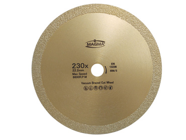 Tarcza diamentowa złota ciągła 230mm 15mm model ECO do stali vacuum do cięcia żeliwa Tarcza diamentowa ciągła do gresu 230 ECO 230x22,2 230 x 22,2 230x22,2mm rurażer zdjęcie nr 1
