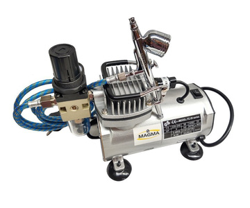 Aerograf AB130 Z DYSZĄ 0,2 I 0,3 + MINI KOMPRESOR 4BAR Z KOMPRESOREM AB-130 AB 130 zdjęcie nr 6