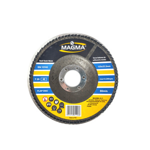 Zestaw 10 sztuk tarcz tarcze do metalu szlifowania lamelka listkowa 125mm gr40 P40 Magma Tarcza lamelkowa Elektrokorund płytkowa płytkowe 80 listków zdjęcie nr 12