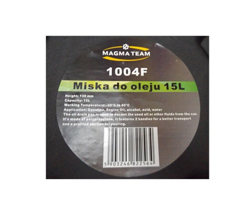 Miska do zlewania oleju samochodowego 15L 1004F zlewarka wanna zlewcza zdjęcie nr 3