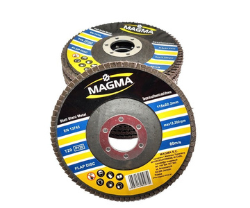 Tarcza tarcze lamelka listkowa 115mm gr 120 do metalu Magma płytkowa płytkowe zdjęcie nr 5