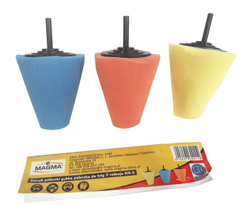 Stożek polerski gąbka polerska do felg 3 rodzaje HX-15 zdjęcie nr 3