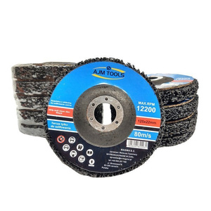 Zestaw 10 tarcz tarcze do szlifowania metalu stali z włókniną czarna 125 dysk krążek do usuwania rdzy farby włosy murzyna BRICK METAL WOOD zdjęcie nr 5