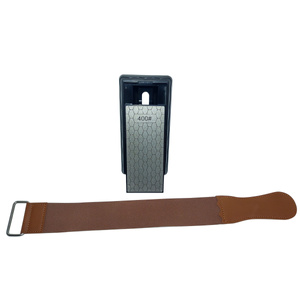 Osełka dwustronna do noży kamień szlifierski ostrzenia ostrzałka 2 gradacje ostrzałka diamentowa + pasek skórzany skóra ekologicczna ostrzenia wygładzania zdjęcie nr 2