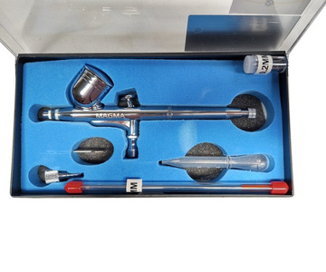 Aerograf AB130 Z DYSZĄ 0,2 I 0,3 + MINI KOMPRESOR 4BAR Z KOMPRESOREM AB-130 AB 130 zdjęcie nr 5