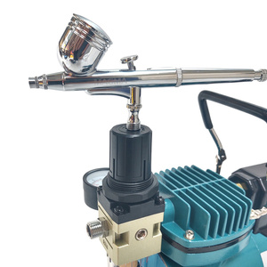 Aerograf AB-130 0,5 + mini kompresor z wentylatorem niebieski TC-20CF areograf malarski do malowania AB130 AB 130 zdjęcie nr 4