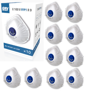 Maska przeciwpyłowa Oxyline X 100V FFP1 RD półmaska 50 x sztuk zdjęcie nr 1