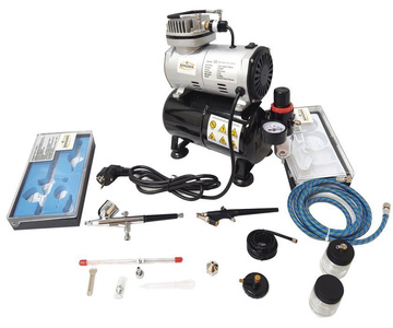 Zestaw kompresor do aerografów z butlą + AB130 0,2+0,3 + AB138 0,8 AB-130 Ab 130 AB-138 AB 138 zdjęcie nr 6