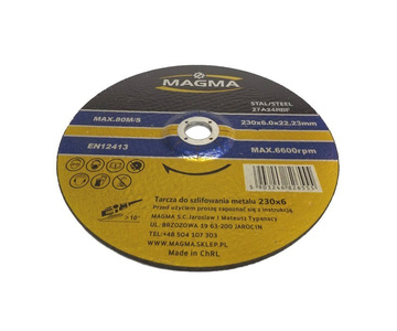Tarcza do szlifowania metalu stali 230 x 6mm Magma zdjęcie nr 2