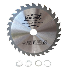 Piła tarcza tarcze do cięcia drewna 250mm 30T z widią 250x32 30/25,4/22,2/20 mm x 30 zębów widiowa Magma 250x32x30t zdjęcie nr 1