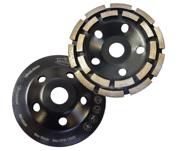 Tarcza diamentowa garnkowa 125x22 segmentowa PREMIUM MPDR125 7mm głowica do szlifowania betonu podwójny segment zdjęcie nr 9