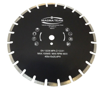Tarcza diamentowa 400x25,4mm do cięcia asfaltu 400mm MSA401 Magma MSA 400x25,4 400 x 25,4 400x25,4mm zdjęcie nr 5