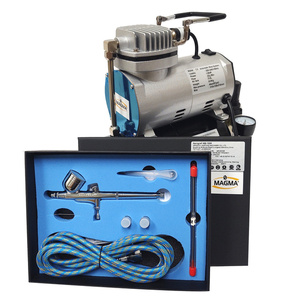 Aerograf AB-130K AB130K AB 130K kompresor z butlą zestaw malarski mini zdjęcie nr 2