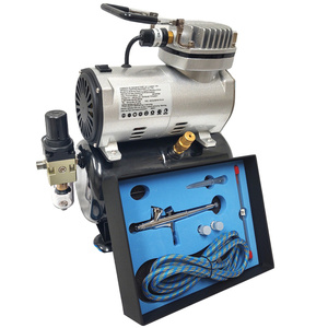 Kompresor z butlą kompresor do aerografu oryginał TC-20T + Aerograf AB136K AB 136K AB-136K bez logo super jakość do aerografii mini Airbrush compressor zdjęcie nr 1