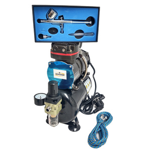 Zestaw Aerograf AB130 0,2 I 0,3 AB-130 wysoka jakość do aerografii AIRBRUSCH AB 130 + Kompresor z butlą do aerografu TC-88T zdjęcie nr 2