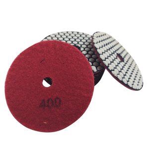 Tarcza diamentowa rzepik na sucho 100 mm gr 400 szlifowania gres gresu kamień granit poler polerowania  polerska  fazowania P 400 G400 #400   zdjęcie nr 1