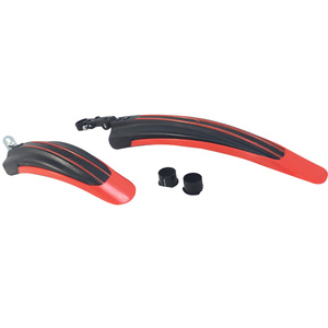 Błotniki rowerowe 24/26/27,5/29 cali czerwone komplet 2szt przód tył zestaw błotnik zdjęcie nr 2