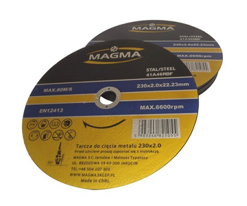 Tarcza tarcze do cięcia stali, metalu 230x2,0 25 sztuk Magma zdjęcie nr 7
