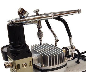Zestaw do aerografii mini kompresor TC-20C aerograf AB-137 zdjęcie nr 4