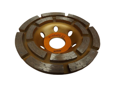 Tarcza diamentowa garnkowa 100x22,2 segmentowa DCWD100 diament 5mm Magma głowica do szlifowania betonu podwójny segment zdjęcie nr 8