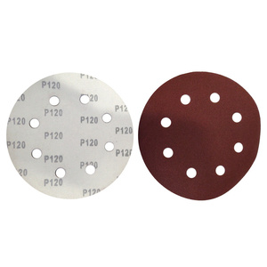 Krążki ścierne 180 mm papier na rzep gr. 120 z otworami 100 szt ścierny krążek samoprzylepne otwory 110mm zdjęcie nr 11