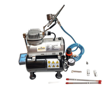 Aerograf AB-130 AB130 AB 130 z dyszą 0,2; 0,3; 0,5 + kompresor z butlą mini pompa powietrza sprężarka z kompresorem zdjęcie nr 4